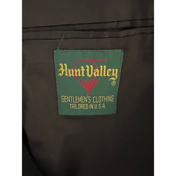 Hunt Valley Men's Black Suit Jacket Size 52? Vintage 100% Camel Hair - Picture 4 of 6